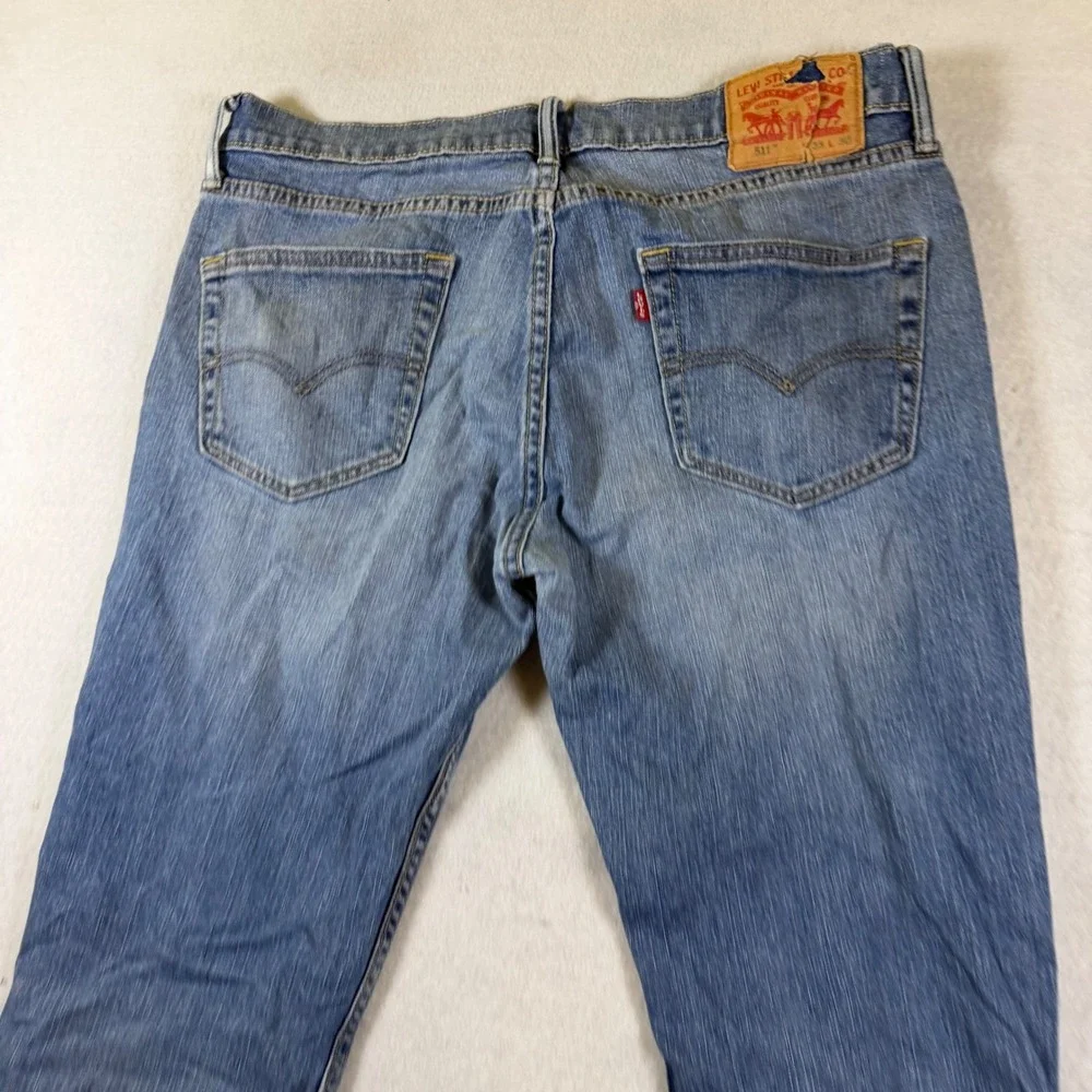 Levis 511 Slim Fit Jeans Mens 33x30 Medium Wash Blue Denim Pants 04511-xxxx